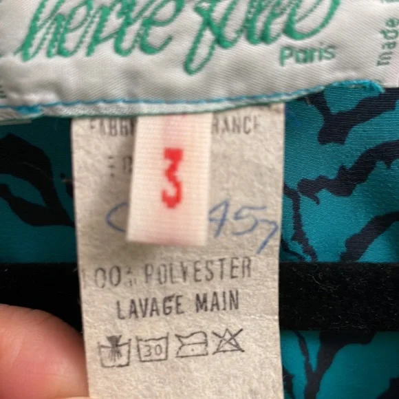 Vintage French 80s Herle Folle Paris Animal Tiger Print Dress - Picture 6 of 8